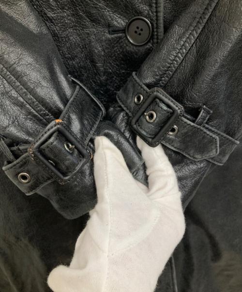 PAUL SMITH（ポールスミス）PAUL SMITH (ポールスミス) レザートレンチコート ブラック サイズ:40の古着・服飾アイテム