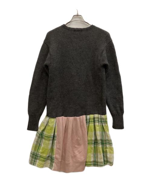 POLO RALPH LAUREN（ポロ・ラルフローレン）POLO RALPH LAUREN (ポロ・ラルフローレン) ニット切替ワンピース グレー サイズ:Lの古着・服飾アイテム