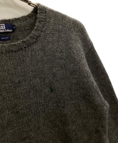 POLO RALPH LAUREN（ポロ・ラルフローレン）POLO RALPH LAUREN (ポロ・ラルフローレン) ニット切替ワンピース グレー サイズ:Lの古着・服飾アイテム