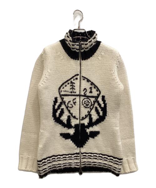 GIANFRANCO FERRE（ジャンフランコフェレ）Gianfranco Ferré (ジャンフランコフェレ) ドライバーズニット アイボリー サイズ:XLの古着・服飾アイテム