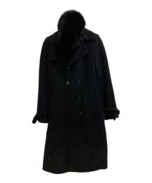 ANAYI（アナイ）の古着「フォックスファー付きカシミヤコート」｜ブラック