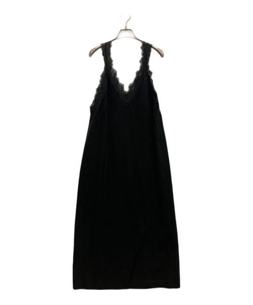 SALON adam et rope'（サロンアダムエロペ）SALON adam et rope' (サロンアダムエロペ) ビンテージライクアクセントレースワンピース ブラック サイズ:Fの古着・服飾アイテム