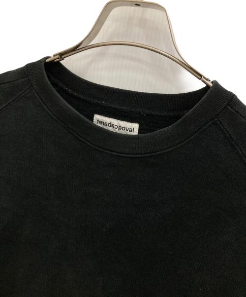 CABARETPOVAL（キャバレーポバール）cabaretpoval (キャバレーポバール) ラグランスウェット ブラック サイズ:Lの古着・服飾アイテム