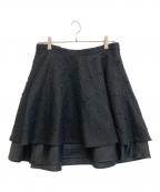 VALENTINOヴァレンティノ）の古着「ドット柄チュールスカート」｜ブラック