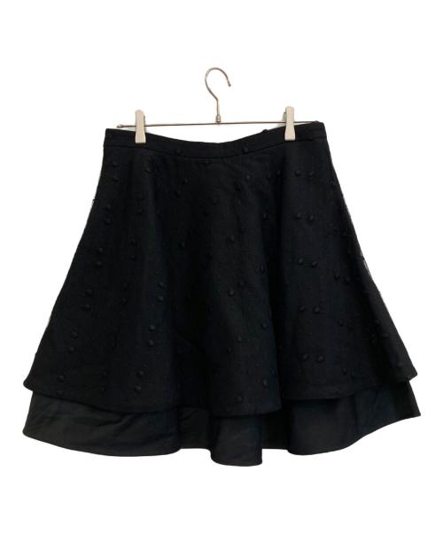 VALENTINO（ヴァレンティノ）VALENTINO (ヴァレンティノ) ドット柄チュールスカート ブラック サイズ:44の古着・服飾アイテム