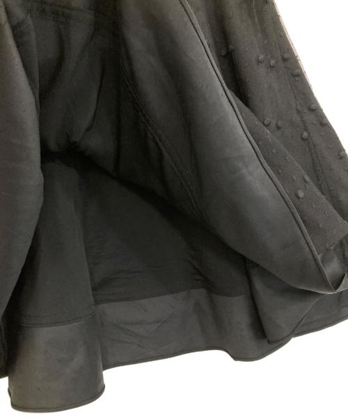 VALENTINO（ヴァレンティノ）VALENTINO (ヴァレンティノ) ドット柄チュールスカート ブラック サイズ:44の古着・服飾アイテム
