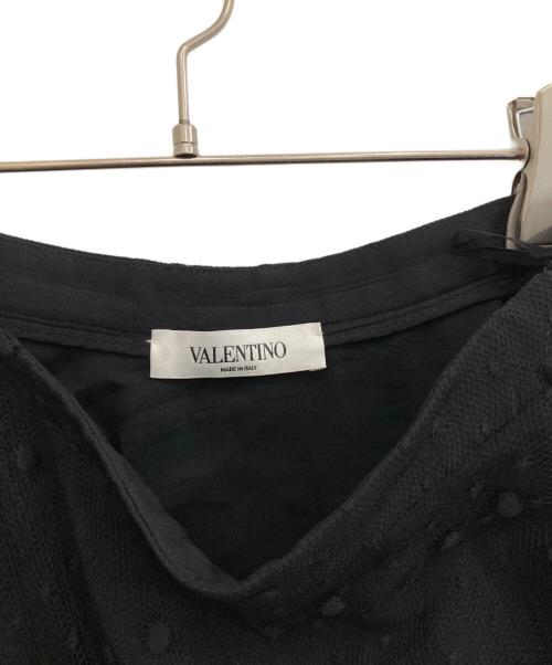 VALENTINO（ヴァレンティノ）VALENTINO (ヴァレンティノ) ドット柄チュールスカート ブラック サイズ:44の古着・服飾アイテム