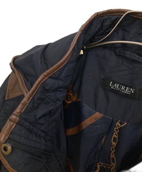 LAUREN RALPH LAUREN（ローレンラルフローレン）LAUREN RALPH LAUREN (ローレンラルフローレン) キルティングコート ブラウン×ネイビー サイズ:Mの古着・服飾アイテム