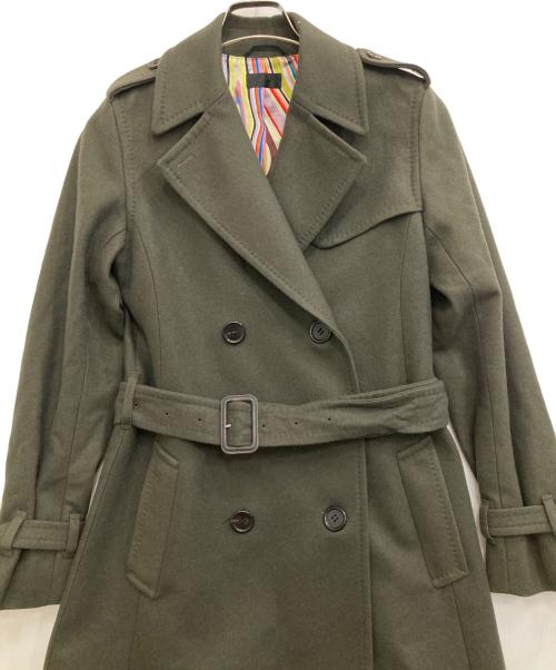 Paul Smith BLACK（ポールスミスブラック）Paul Smith BLACK (ポールスミスブラック) カシミヤ混ダブルコート カーキ サイズ:38の古着・服飾アイテム