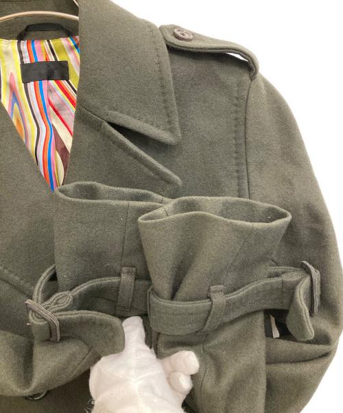 Paul Smith BLACK（ポールスミスブラック）Paul Smith BLACK (ポールスミスブラック) カシミヤ混ダブルコート カーキ サイズ:38の古着・服飾アイテム