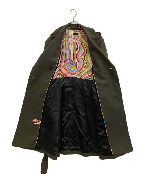 Paul Smith BLACK（ポールスミスブラック）Paul Smith BLACK (ポールスミスブラック) カシミヤ混ダブルコート カーキ サイズ:38の古着・服飾アイテム