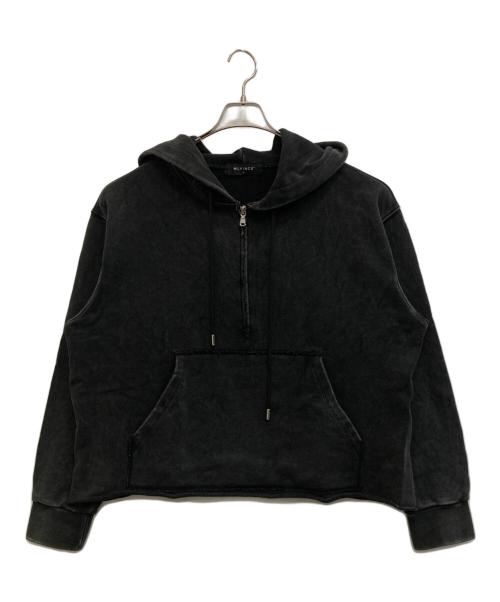 MLVINCE（メルヴィンス）MLVINCE (メルヴィンス) OVERSIZED HALF ZIP HOODY ブラック サイズ:Mの古着・服飾アイテム