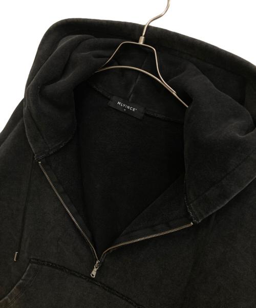 MLVINCE（メルヴィンス）MLVINCE (メルヴィンス) OVERSIZED HALF ZIP HOODY ブラック サイズ:Mの古着・服飾アイテム