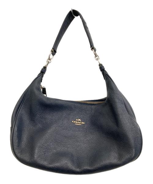 COACH（コーチ）COACH (コーチ) レザーワンショルダーバッグ ネイビーの古着・服飾アイテム
