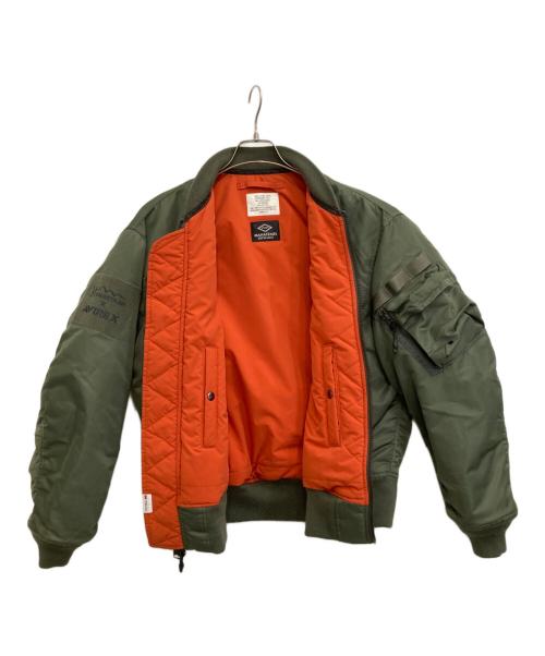 AVIREX（アヴィレックス）AVIREX (アヴィレックス) Manastash (マナスタッシュ) MA-1ジャケット オリーブ サイズ:MEDIUMの古着・服飾アイテム