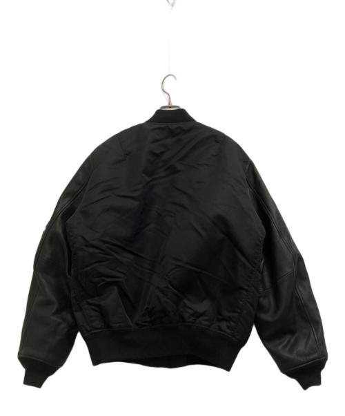 AVIREX（アヴィレックス）AVIREX (アヴィレックス) ラムレザースリーブMA-1ジャケット ブラック サイズ:-の古着・服飾アイテム