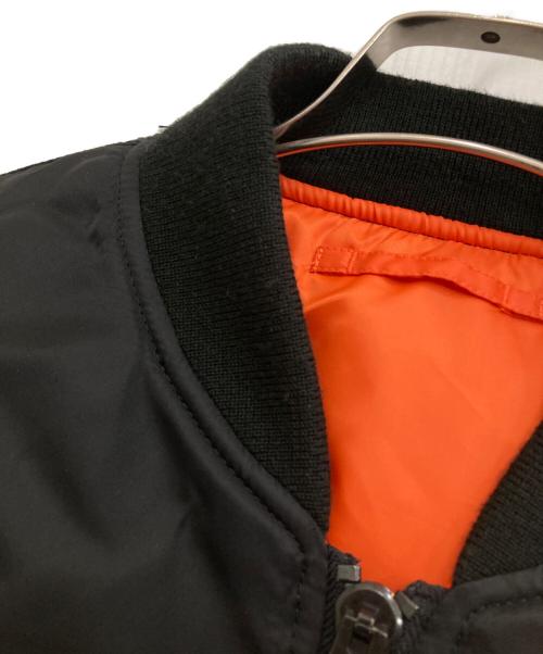 AVIREX（アヴィレックス）AVIREX (アヴィレックス) ラムレザースリーブMA-1ジャケット ブラック サイズ:-の古着・服飾アイテム