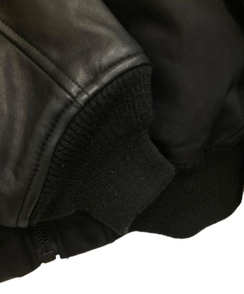 AVIREX（アヴィレックス）AVIREX (アヴィレックス) ラムレザースリーブMA-1ジャケット ブラック サイズ:-の古着・服飾アイテム
