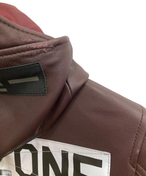 AVIREX（アヴィレックス）AVIREX (アヴィレックス) フーディレザージャケット ブラウン サイズ:Lの古着・服飾アイテム