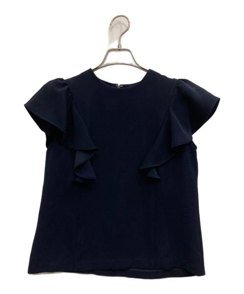 BORDERS at BALCONY（ボーダーズアットバルコニー）BORDERS AT BALCONY (ボーダーズアットバルコニー) ノースリーブブラウス ネイビー サイズ:38の古着・服飾アイテム