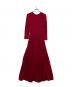 BORDERS AT BALCONY（ボーダーズアットバルコニー）の古着「エルボーパッチジャージーマキシドレス」｜レッド