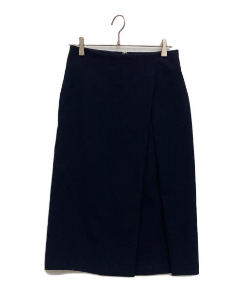 BORDERS at BALCONY（ボーダーズアットバルコニー）BORDERS AT BALCONY (ボーダーズアットバルコニー) リゾートティアードスカート ネイビー サイズ:38の古着・服飾アイテム