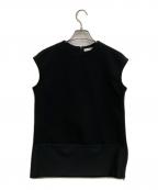 YOKO CHANヨーコチャン）の古着「バックパール装飾ノースリーブブラウス」｜ブラック