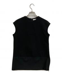 YOKO CHAN（ヨーコチャン）の古着「バックパール装飾ノースリーブブラウス」｜ブラック