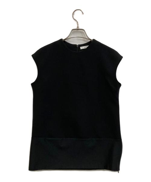 YOKO CHAN（ヨーコチャン）YOKO CHAN (ヨーコチャン) バックパール装飾ノースリーブブラウス ブラック サイズ:38の古着・服飾アイテム