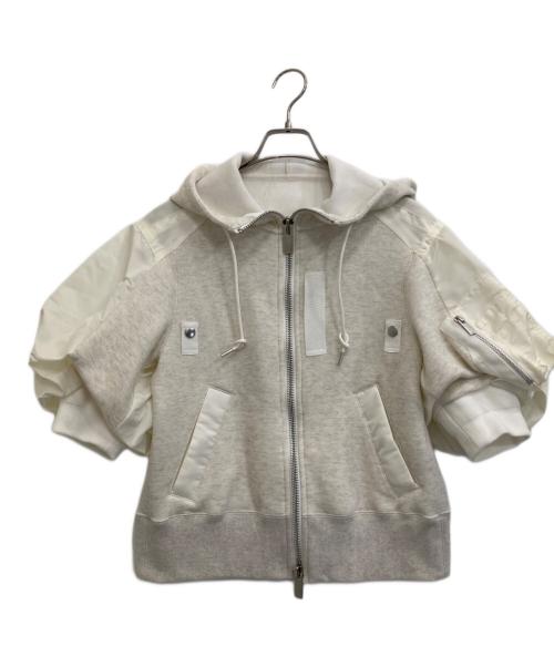 sacai（サカイ）sacai (サカイ) Sponge Sweat Blouson ホワイト サイズ:2の古着・服飾アイテム