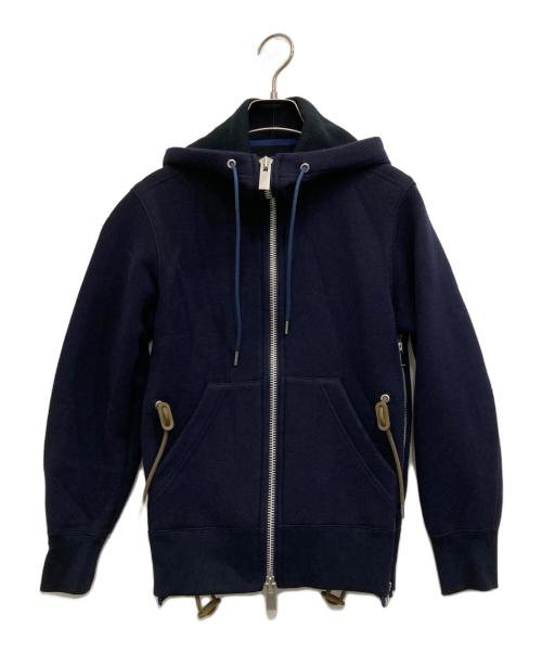 sacai（サカイ）sacai (サカイ) ジップパーカー ネイビー サイズ:1の古着・服飾アイテム