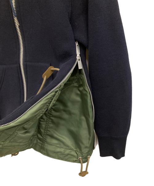 sacai（サカイ）sacai (サカイ) ジップパーカー ネイビー サイズ:1の古着・服飾アイテム