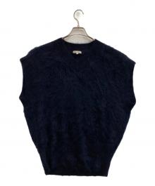 BLAMINK（ブラミンク）の古着「カシミヤニットベスト」｜ネイビー