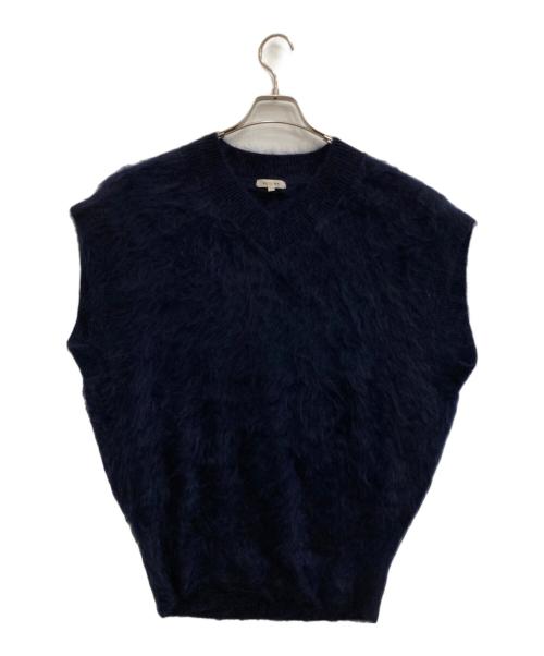 BLAMINK（ブラミンク）BLAMINK (ブラミンク) カシミヤニットベスト ネイビー サイズ:38の古着・服飾アイテム