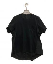 sacai（サカイ）の古着「切替Tシャツ」｜ブラック