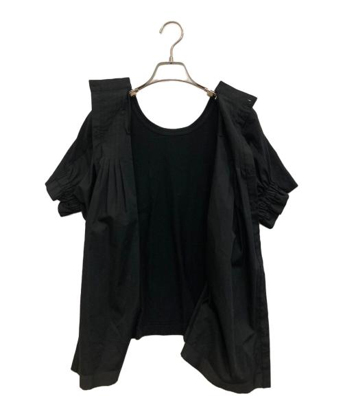 sacai（サカイ）sacai (サカイ) 切替Tシャツ ブラック サイズ:1の古着・服飾アイテム