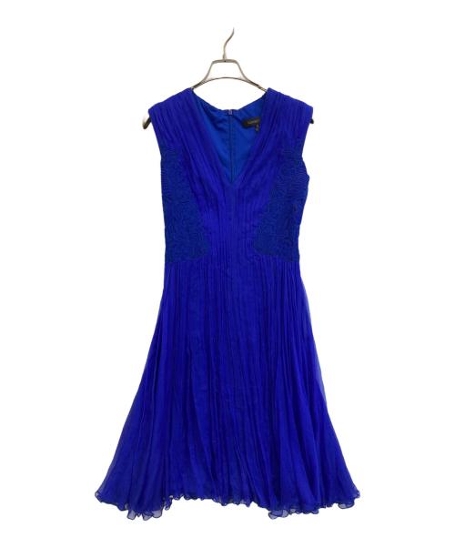 TADASHI SHOJI（タダシ ショージ）TADASHI SHOJI (タダシ ショージ) ノースリーブワンピース ブルーの古着・服飾アイテム