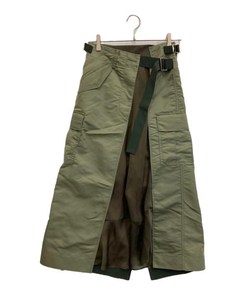 sacai（サカイ）sacai (サカイ) MA1ドッキングラップスカート オリーブの古着・服飾アイテム