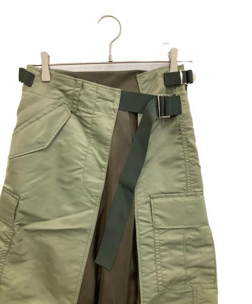 sacai（サカイ）sacai (サカイ) MA1ドッキングラップスカート オリーブの古着・服飾アイテム