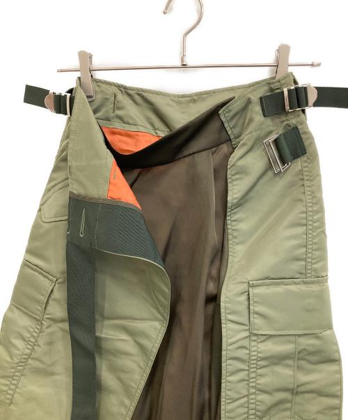 sacai（サカイ）sacai (サカイ) MA1ドッキングラップスカート オリーブの古着・服飾アイテム