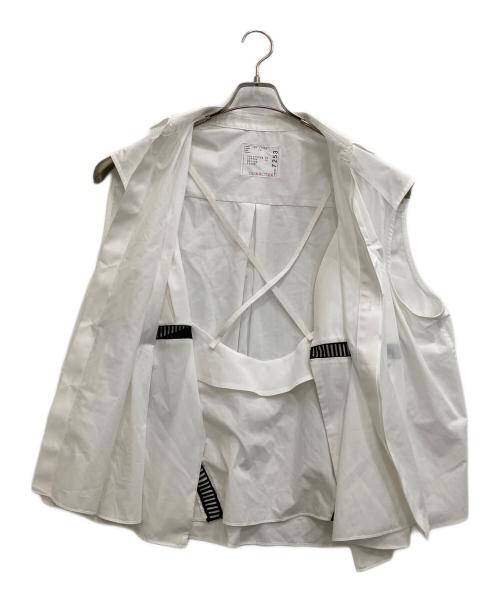 sacai（サカイ）sacai (サカイ) オーバーサイズレイヤードシャツ ホワイト サイズ:1の古着・服飾アイテム
