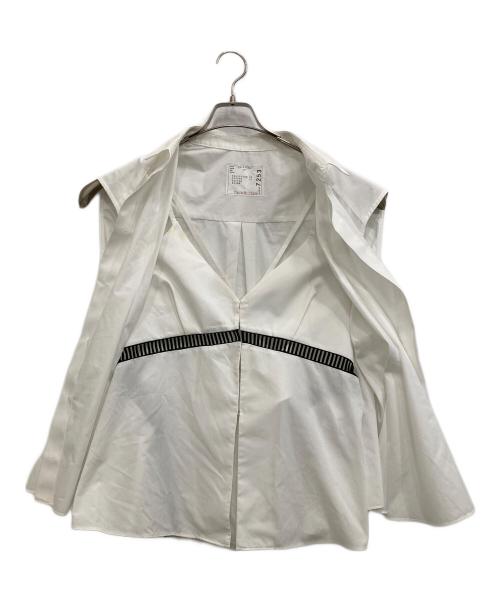 sacai（サカイ）sacai (サカイ) オーバーサイズレイヤードシャツ ホワイト サイズ:1の古着・服飾アイテム