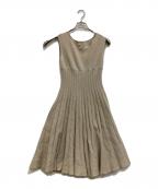 FOXEYフォクシー）の古着「ノースリーブニットワンピース」｜ベージュ