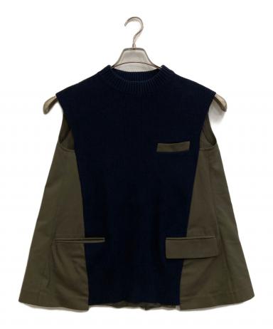 中古・古着通販】sacai (サカイ) バックプリーツ ニット切替 プル