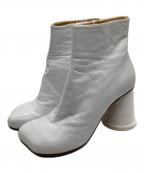 MM6 Maison Margielaエムエムシックスメゾンマルジェラ）の古着「スクエアブーツ」｜ホワイト