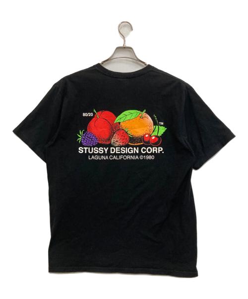 stussy（ステューシー）stussy (ステューシー) fresh fruit tee ブラック サイズ:Lの古着・服飾アイテム