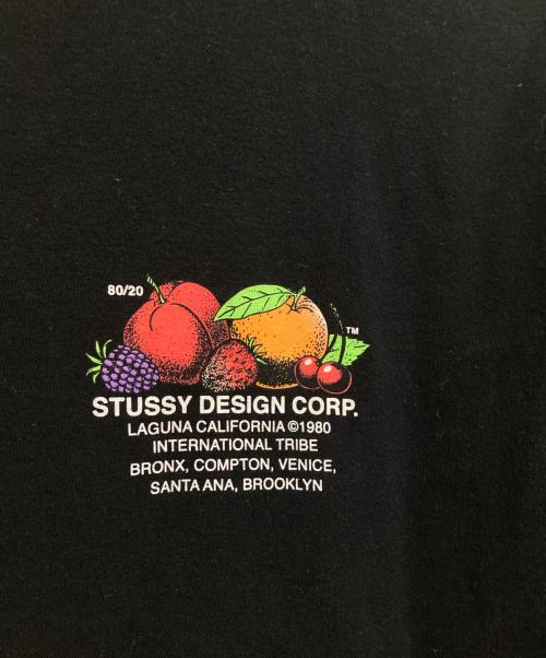 stussy（ステューシー）stussy (ステューシー) fresh fruit tee ブラック サイズ:Lの古着・服飾アイテム