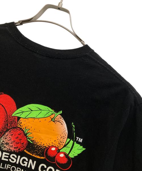 stussy（ステューシー）stussy (ステューシー) fresh fruit tee ブラック サイズ:Lの古着・服飾アイテム