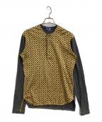 COMME des GARCONS JUNYA WATANABE MANコムデギャルソンジュンヤワタナベマン）の古着「ヘンリーネックカットソー」｜イエロー×グレー