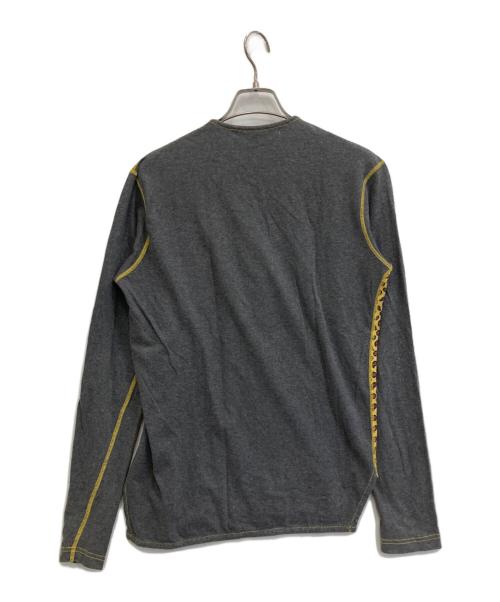 COMME des GARCONS JUNYA WATANABE MAN（コムデギャルソンジュンヤワタナベマン）COMME des GARCONS JUNYA WATANABE MAN (コムデギャルソンジュンヤワタナベマン) ヘンリーネックカットソー イエロー×グレー サイズ:Mの古着・服飾アイテム